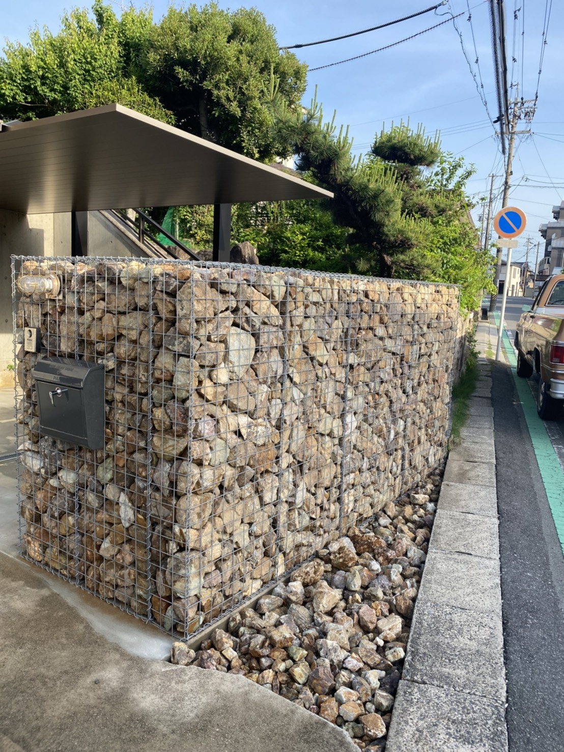 一際目を引くGABION（ガビオン）工事 画像